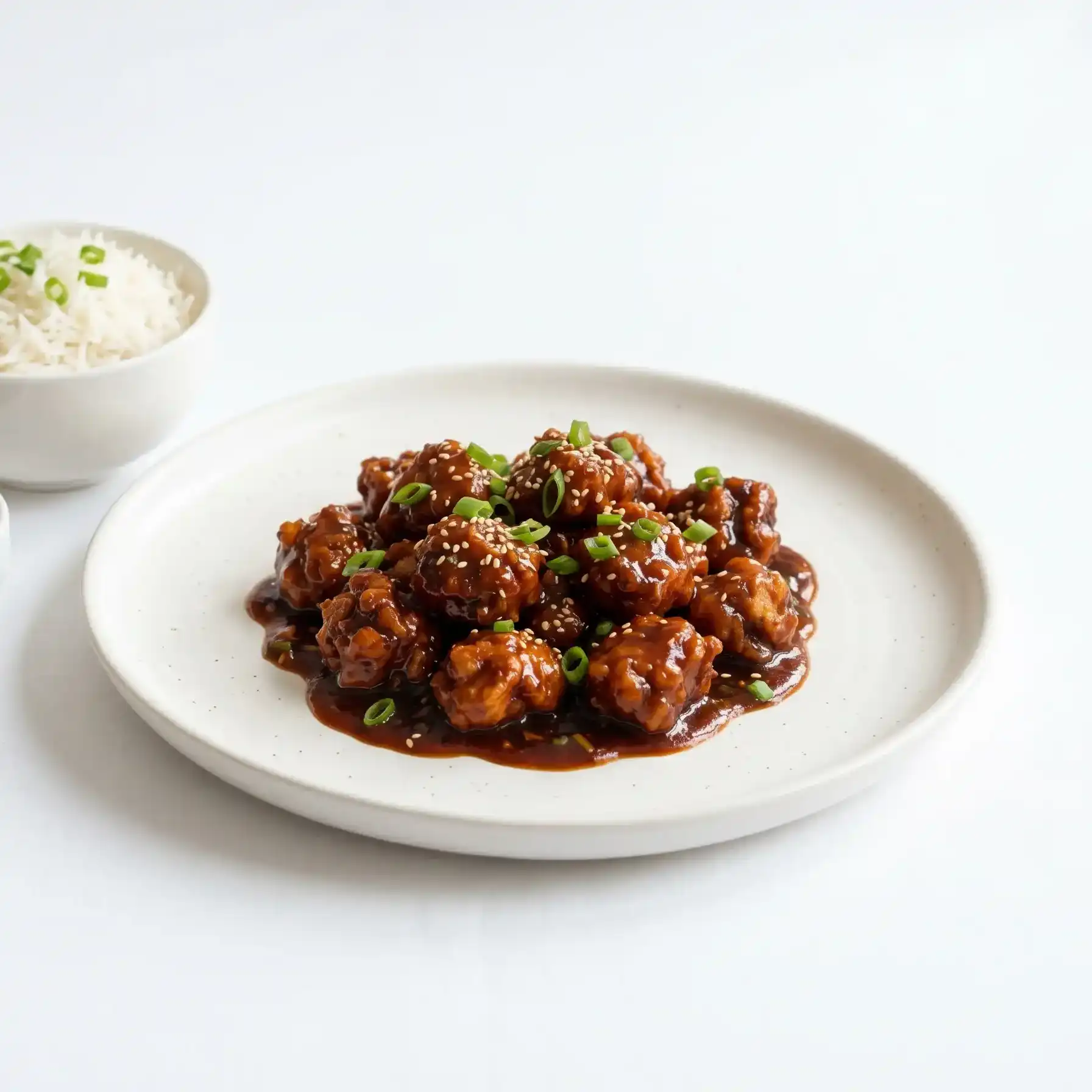 Chicken - Manchuria — Succulent chicken pieces are enveloped in a vibrant, glossy Manchurian at Dum N Grill Frisco, Frisco